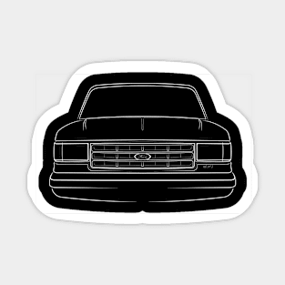 Front/profile - 1987 Ford Bronco 4x4 - stencil, white Sticker